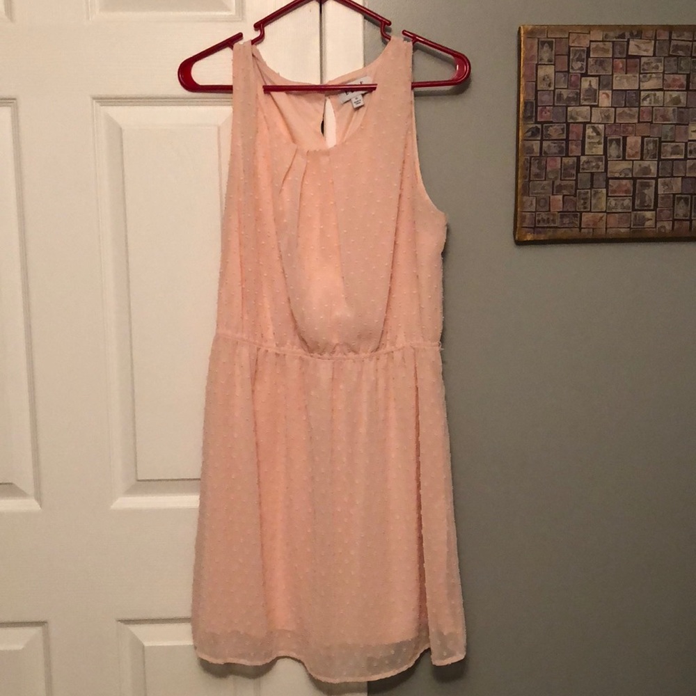 Pink polka dot dress